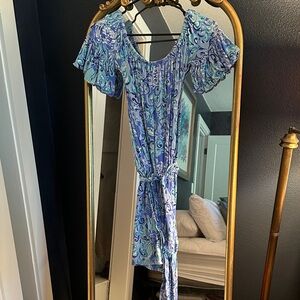 Blue and Purple Patterned Dress